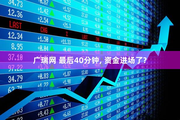 广瑞网 最后40分钟, 资金进场了?